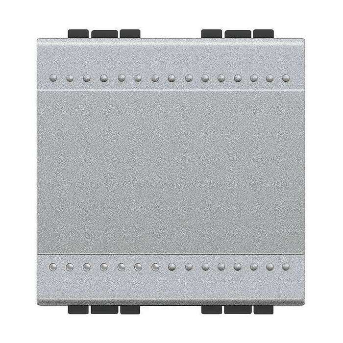 Выключатель одноклавишный BTicino LIVING LIGHT, алюминий, NT4003M2N