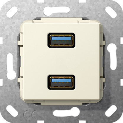 Gira S-55 Крем Разъем USB 3.0 A 2 местн.