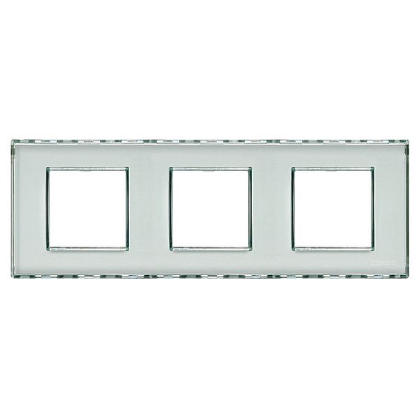 Рамка 3 поста BTicino LIVING LIGHT, прозрачный, LND4802M3KR