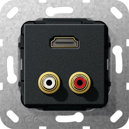Gira Разъем HDMI, тюльпан аудио
