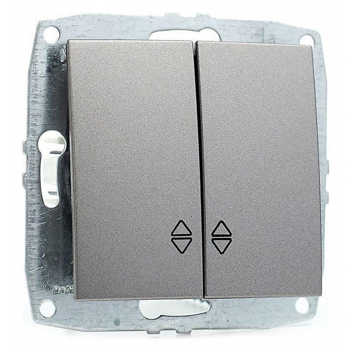 Выключатель проходной двухклавишный механизм антрацит Mono Electric Despina/ Larissa 500-002423-111