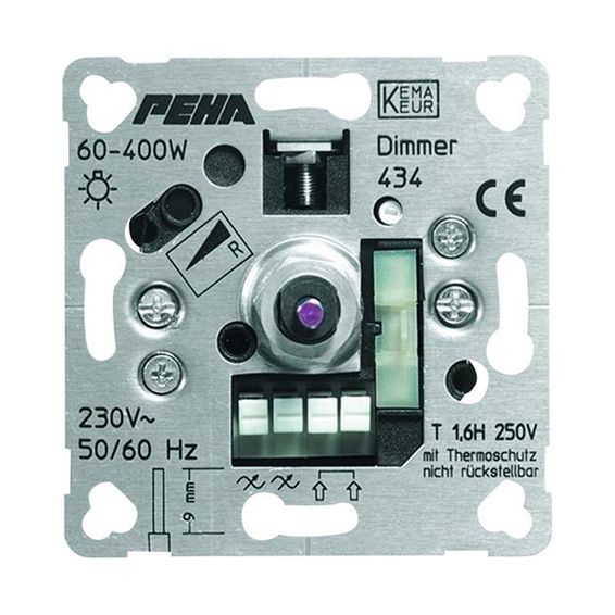 Механизм поворотного светорегулятора-переключателя PEHA by Honeywell коллекции PEHA, 600 Вт, 209613