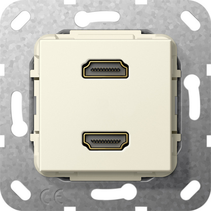 Gira  System 55 Кремовый Разъем HDMI 2 местный